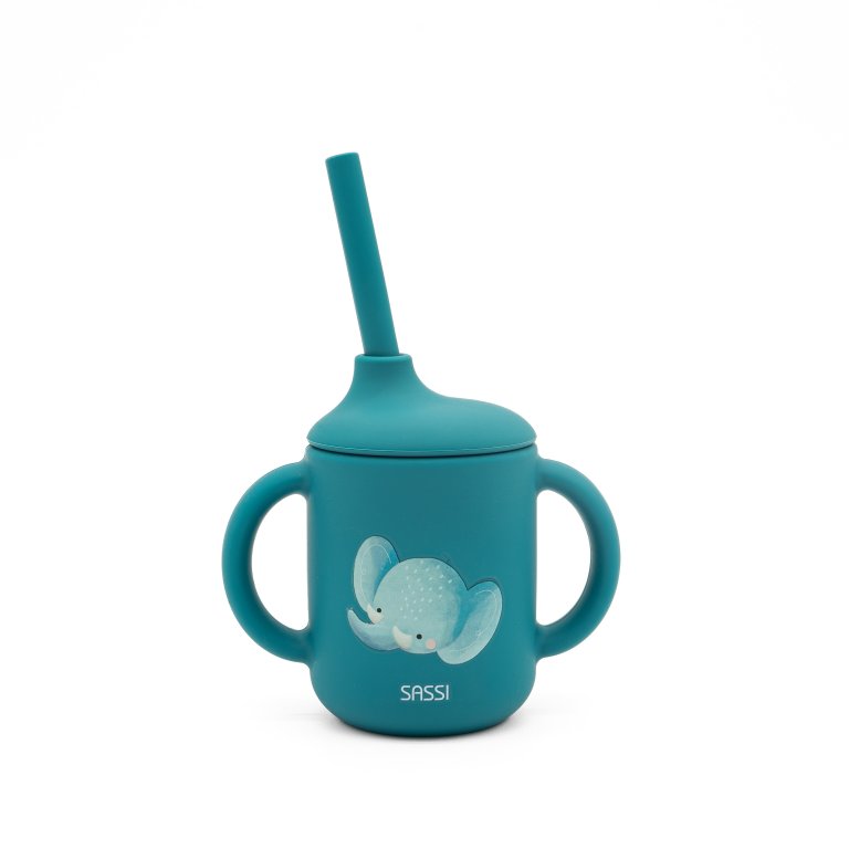 Silicone Straw Cup - Chewy the Elephant