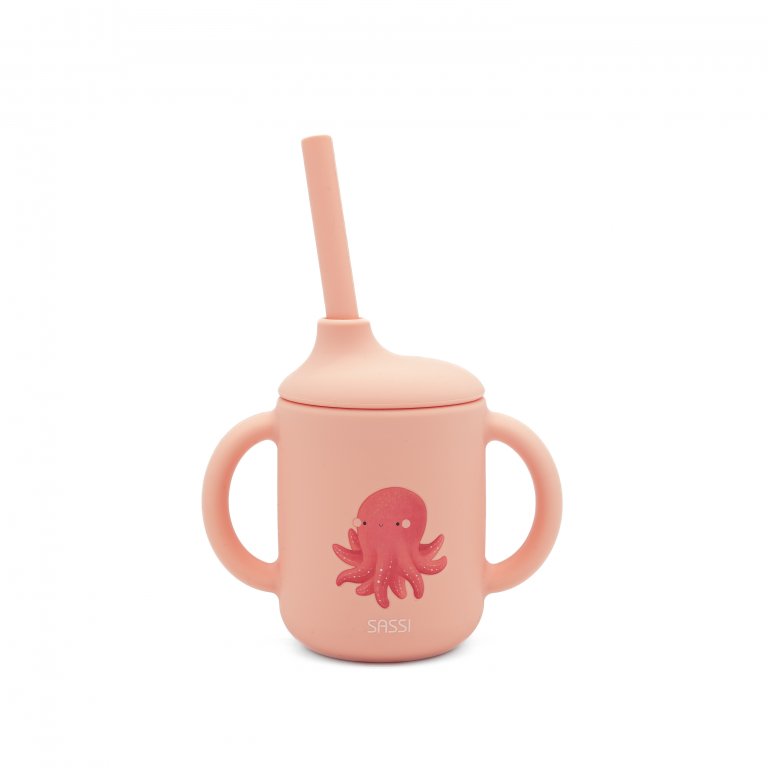 Tasse d'apprentissage en silicone - Slurpy la pieuvre