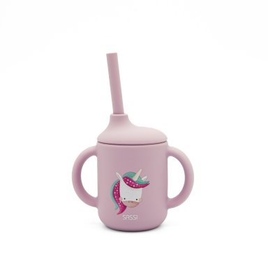 Silicone Straw Cup - Sparkly the Unicorn