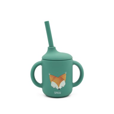 Silicone Straw Cup - Crunchy the Fox