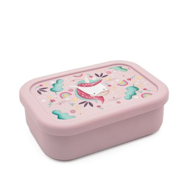 Porta merenda in silicone - Unicorno Sparkly