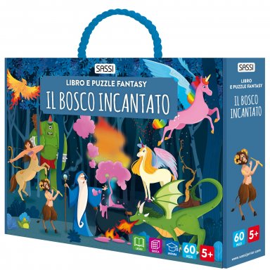 Libro e puzzle fantasy - Bosco incantato