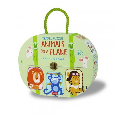 Travel Puzzle. Animals on a Plane