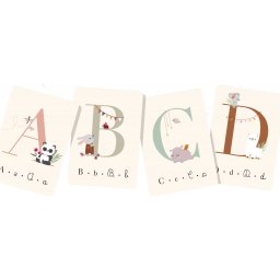 Carte dell'alfabeto, La nomenclatura per bambini