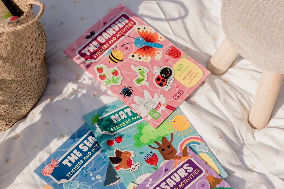 Meafeng 6 Fogli Libro Stickers Bambini Attacca stacca
